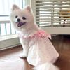Cotton Summer Dog Princess Dress Bow Heart Puppy Clothing Fashion Cat Dog Costume  for Small Dogs