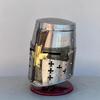 Templar Knight Helmet Brass Cross, Medieval Replica, Cosplay Armor