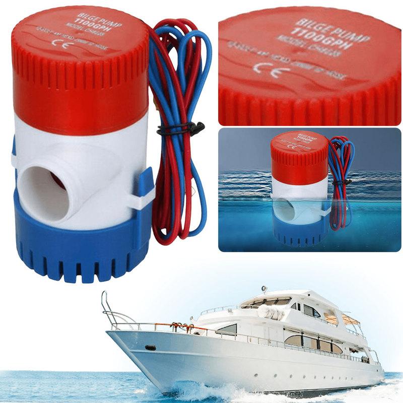 Погружной трюмный насос 1100GPH 12V Погружной лодочный морской трюмный насос Морской электрический трюмный насос для рыболовных судов RV Морской