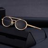 Small Oval Metal Frame Steampunk Sunglasses for Women New Luxury Brand Vintage Shades Classic Round Punk Eyewear