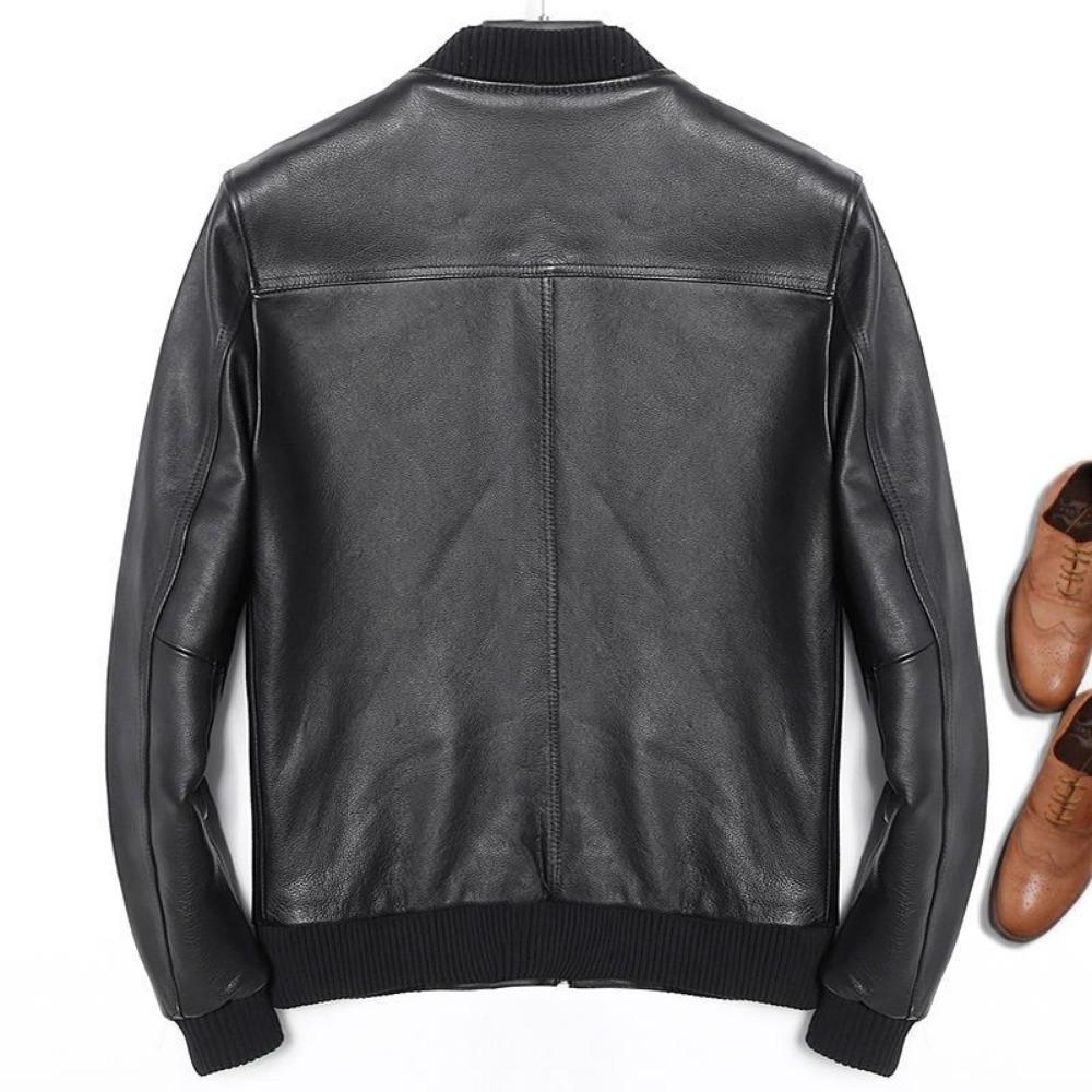Кожаная куртка мужская бейсбольная куртка из воловьей кожи первого слоя, куртка Locomotive, тонкое пальто