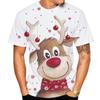 Merry Christmas 3D Printed T Shirt Elk Snowman Graphic T Shirts Men Y2k Women Holiday Gifts Oversized T Shirt Streetwear Tops