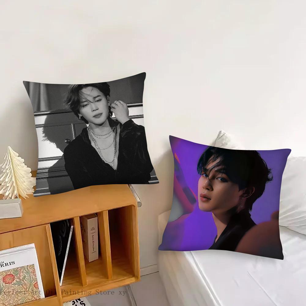 Korean Celebrity Park JiMin Pillow Case Square Pillow Bedroom Sofa Leisure Comfort Cushion Car Living Room Home Decoration 40X40