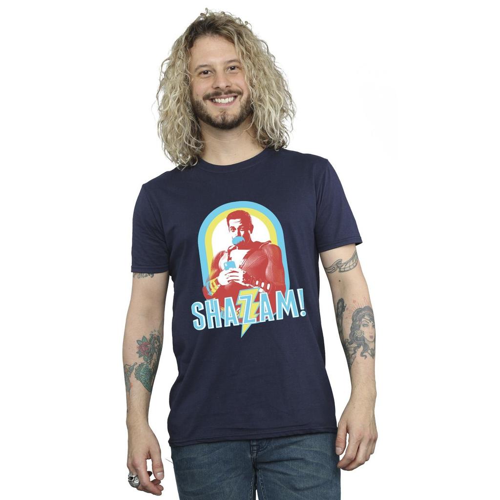 DC Comics Mens Shazam Buble Gum Frame T-Shirt