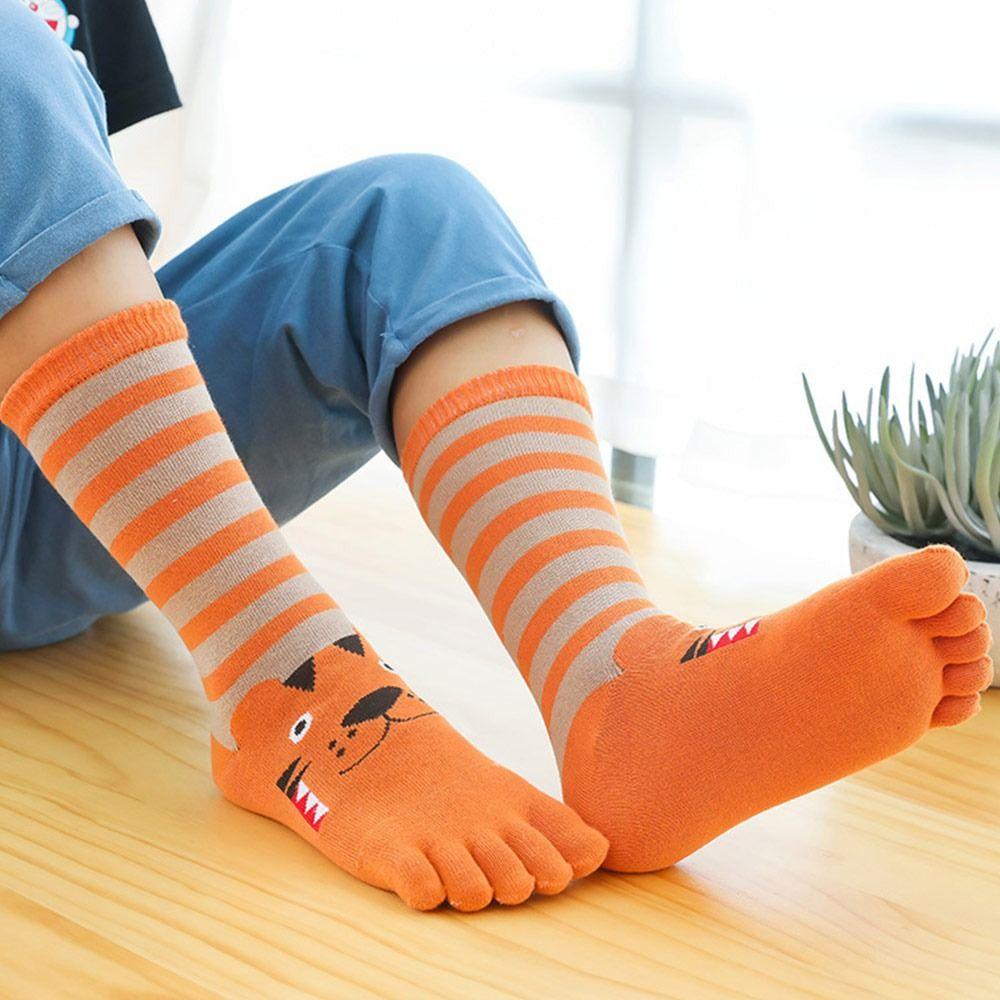 Sweat-absorbing Five-finger Socks Children's Cotton Socks Comfortable Long Tube Socks