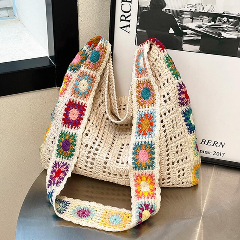 Корея Дондэмун Мода Вязаная сумка Богемная вязаная сумка Сумка через плечо Сумка на плечо Сумка ручной вязки Женская сумка