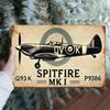 GarageAviationPro Spitfire P93K Metal Wall Art  Retro Aircraft Sign for Garage Bar  Bathroom Decor