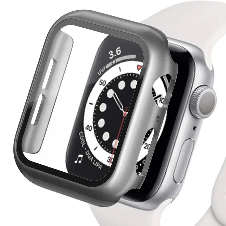 Tempered Glass+Cover for Apple Watch 11 10 46mm 42mm 9 8 7 PC Bumper Screen Protector Case iWatch Series 6 5 4SE 44mm 40mm 41 45 7