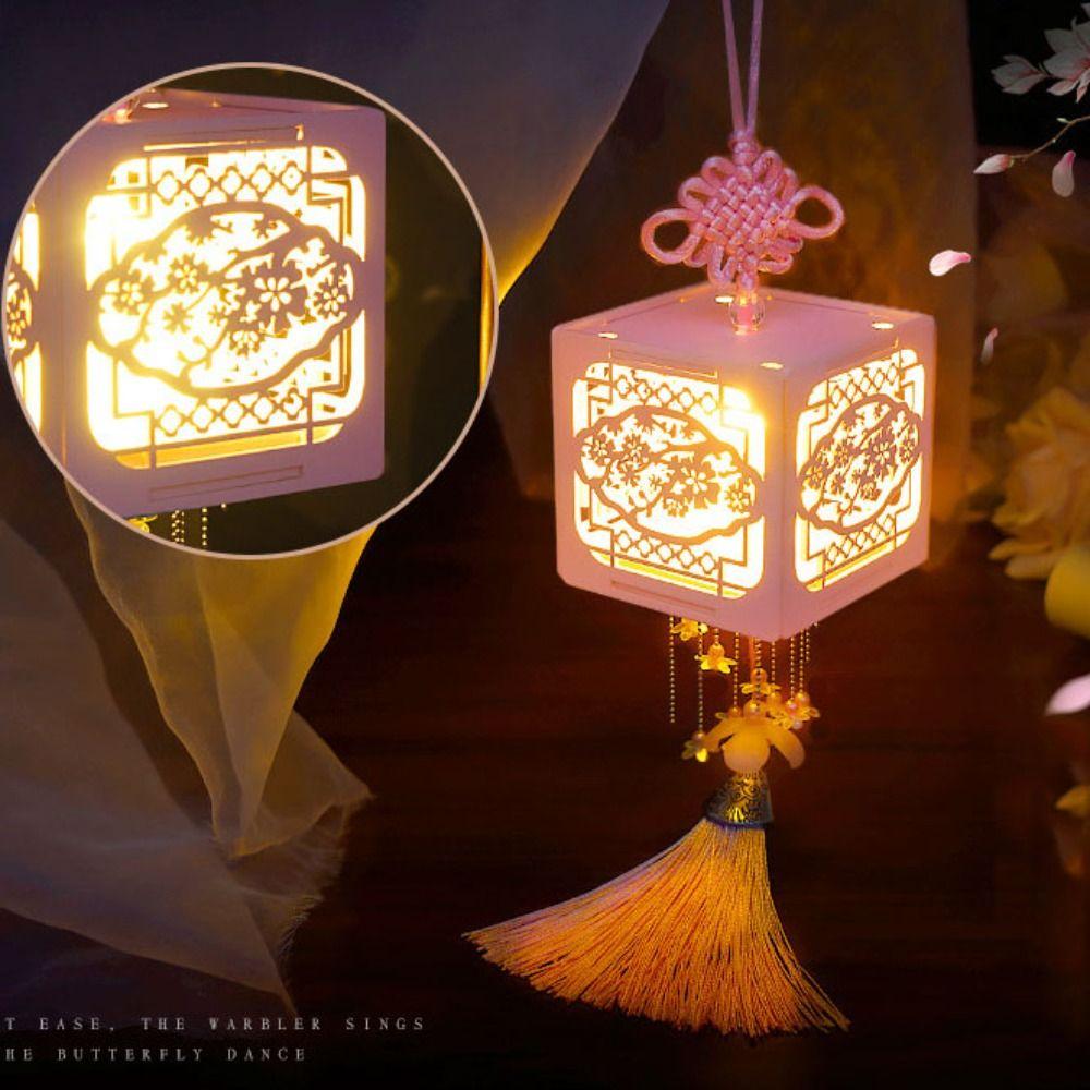 Светодиодный свет DIY Фонарик для Праздника Середины Осени Праздник Середины Осени Ручная Работа Фонарики Домашние Подвески