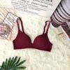 Student Girl Ultra-Thin Solid Color Push Up Bra Seamless Underwear Bralette