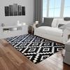 Tapis - MANI TEXTILE - Scandinave - Noir - 120x180cm - Antidérapant et lavable en machine