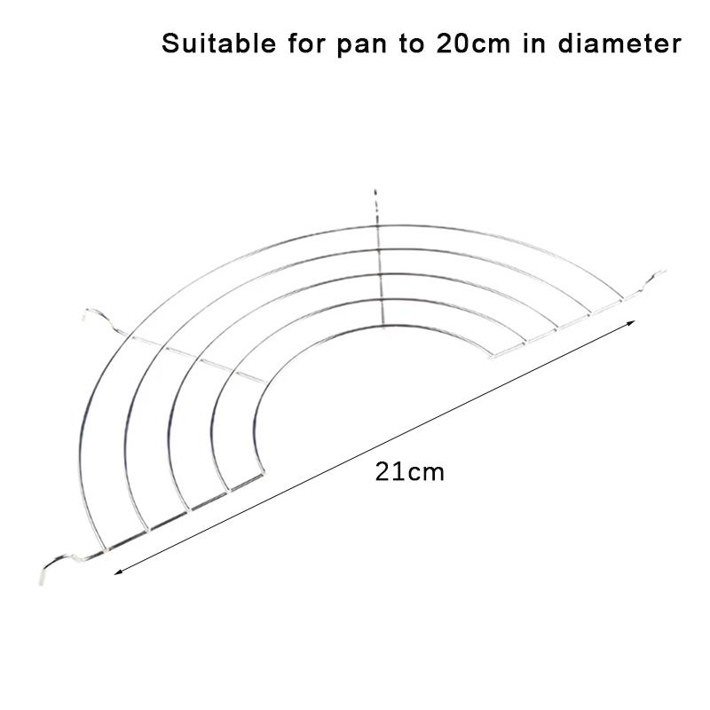 Полукруглая сковорода из нержавеющей стали 304 с толстой линией, стойка для слива, стойка для приготовления на пару