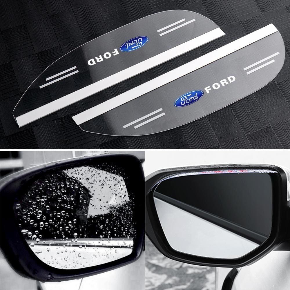Car Rain Eyebrow Rearview Mirror Waterproof Shield Safe Driving For Ford Ranger S-Max Focus Galaxy Mondeo Transit Tourneo Kuga FH5