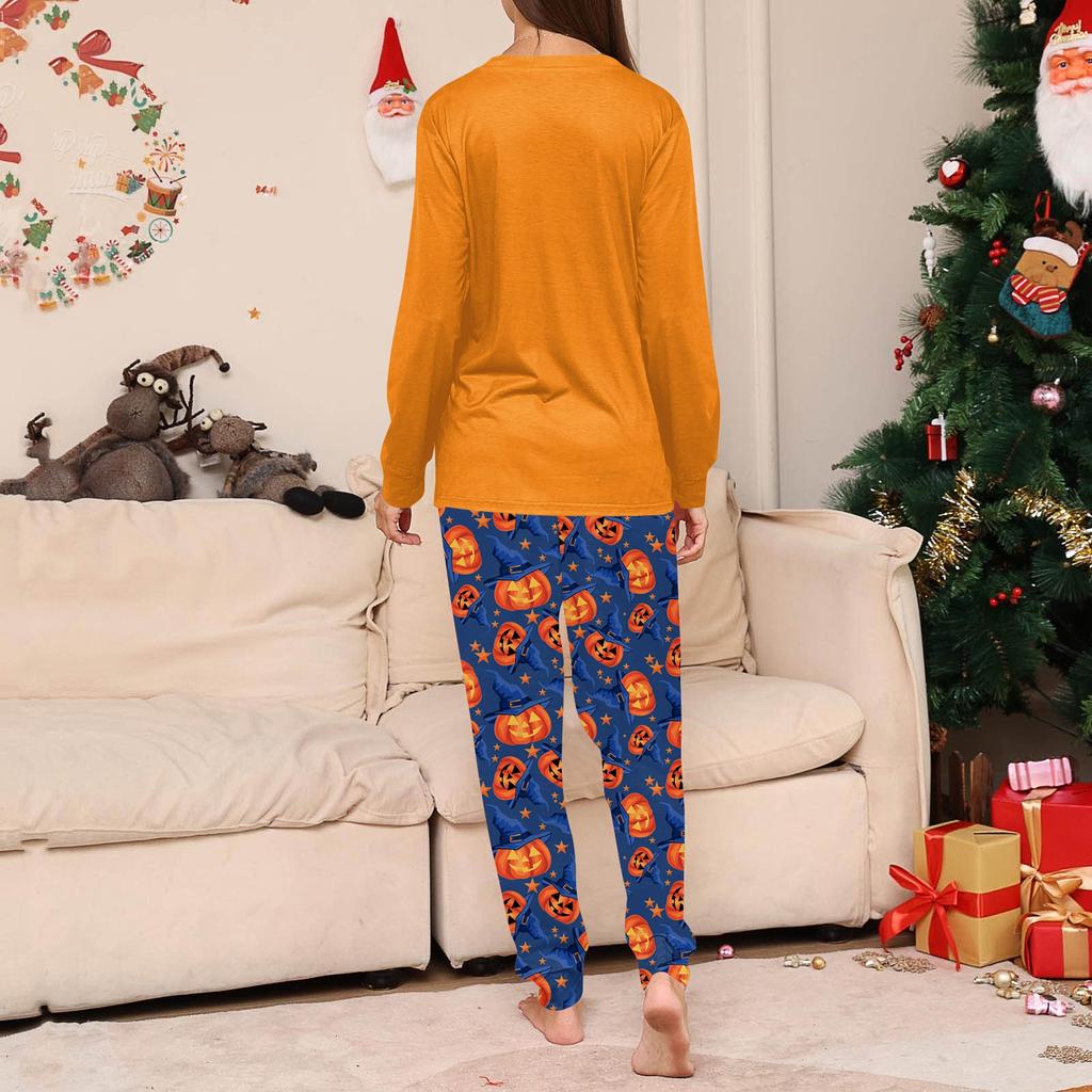Halloween Family Matching Sets Pajamas, Loungewear Outfits,Family Matching Long Sleeve Tops+Pants Set