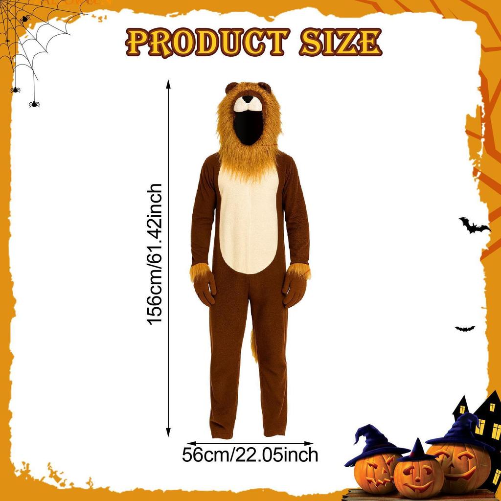 Halloween Lion Costume for Adults Theme Party Prop Men and Women Dressing Up