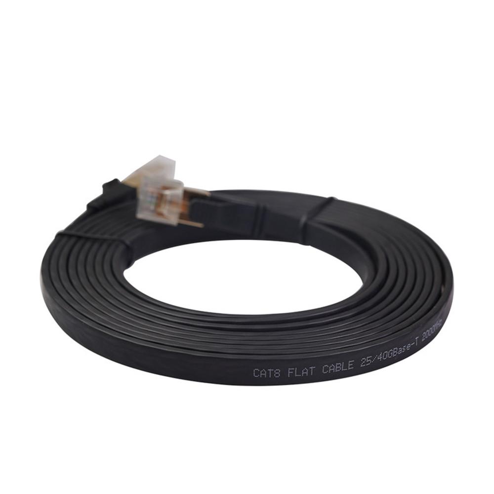 Плоский экранированный кабель rj45 cat8 ethernet lan Высокоскоростной 2000 МГц 40 Гбит/с Сетевой кабель