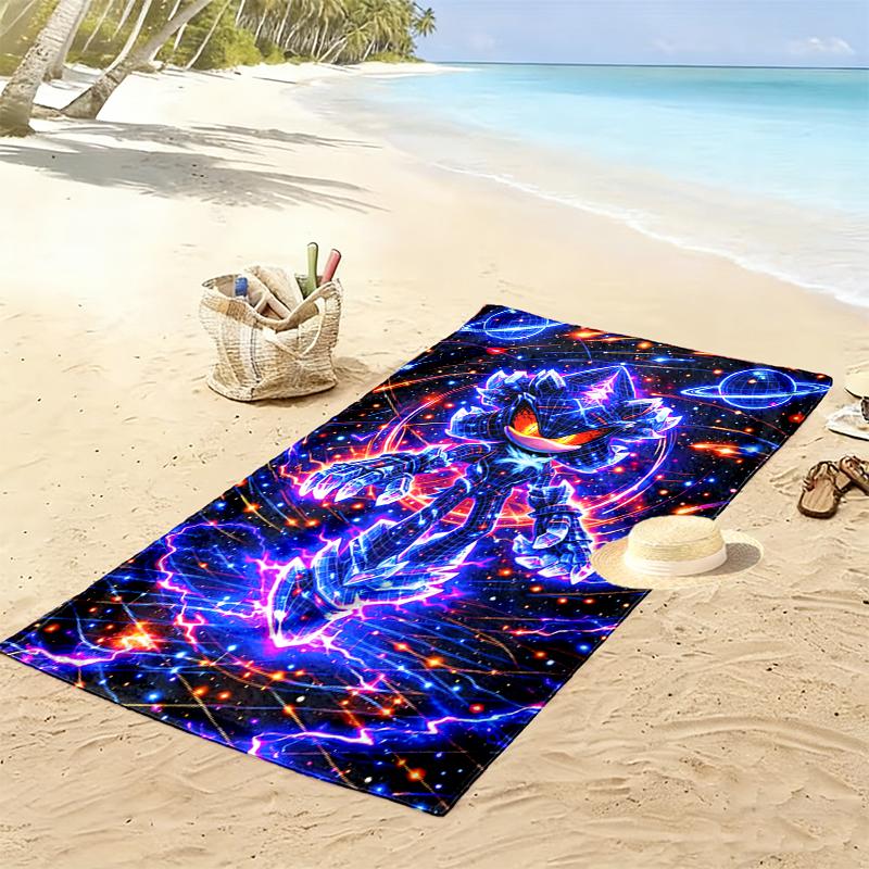 1pc SONIC Beach Towel, A Vibrant Beach Towel Suitable for Outdoor Activities, Camping, Hiking