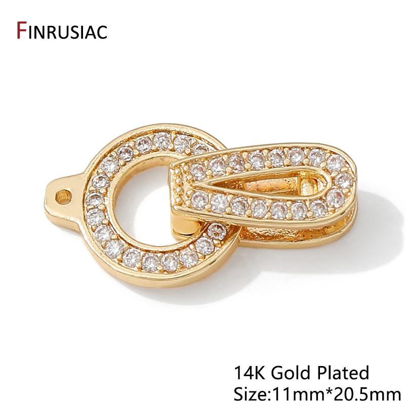 Застежки с жемчугом, латунь с покрытием 14K золотом, Соединители-застежки, Замок с инкрустированным цирконием, Для изготовления браслетов, ожерелий своими руками