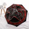 Devilish Design: Baphomet Pentagram StickerUmbrella, Portable 3-Fold Compact Umbrella,Christmas Gift ES499