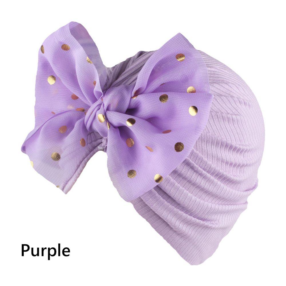 Soft Hair Accessories Cotton Bowknot Beanies Baby Turban Hat Infant Hospital Hat Head Wrap