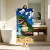 Vintage Distressed Dinosaur Towel Ultra-Fine Fiber Quick Drying Absorbent Bath Towel, Outdoor Swimming Sports Towel