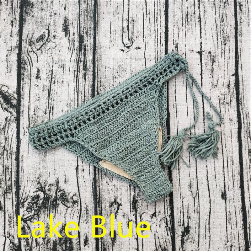 Handmade Crochet Bikini Shorts with Lining