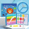 Kids Magnetic Fraction Math Montessori Toys Wooden Fraction Book Set Arithmetic Teaching Aid Kids Educational Learning Toys