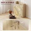 Kitchen Table Folding Dining Table With 4 Tier Shelves Modern Drop Leaf Table Oak Wood Effect