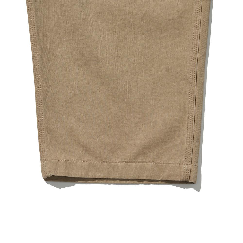 HISHANDER Belted Wide Chino Pants [Beige]