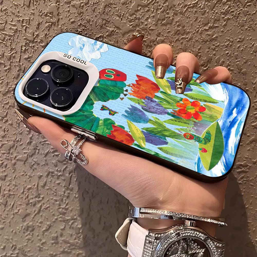 Чехол для телефона "Очень голодная гусеница" для IPhone 17 16 15 14 13 12 11 Pro Max Plus Pro Цветной корпус