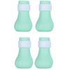 4pcs AntiScratch Cat Foot Covers Adjustable Silicone Pet AntiOff Claw Shoes Boots Cover(Mint Green )
