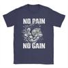 Новинка Спортивные Футболки для Фитнеса и Бодибилдинга Унисекс No Pain No Gain Футболки Унисекс Футболка с Коротким Рукавом Уникальные Топы