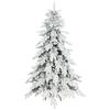 6ft Super Flocked Christmas Tree - Green/White