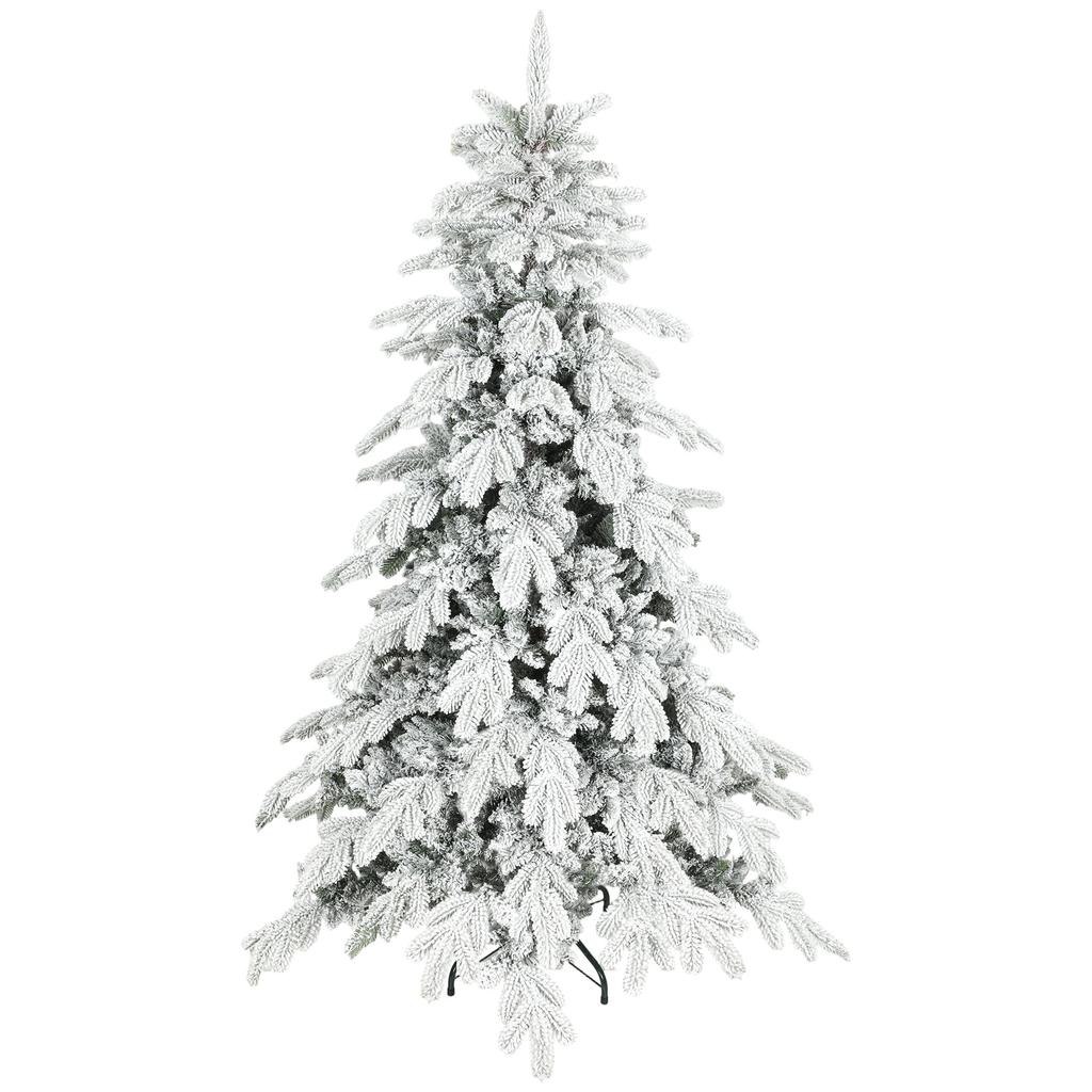6ft Super Flocked Christmas Tree - Green/White