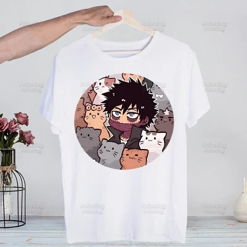 My Hero Academia Hip Hop Streetwear T Shirt Harajuku Todoroki TShirts Short Sleeve Casual Bakugou Deku Anime T-Shirt Tops Tees