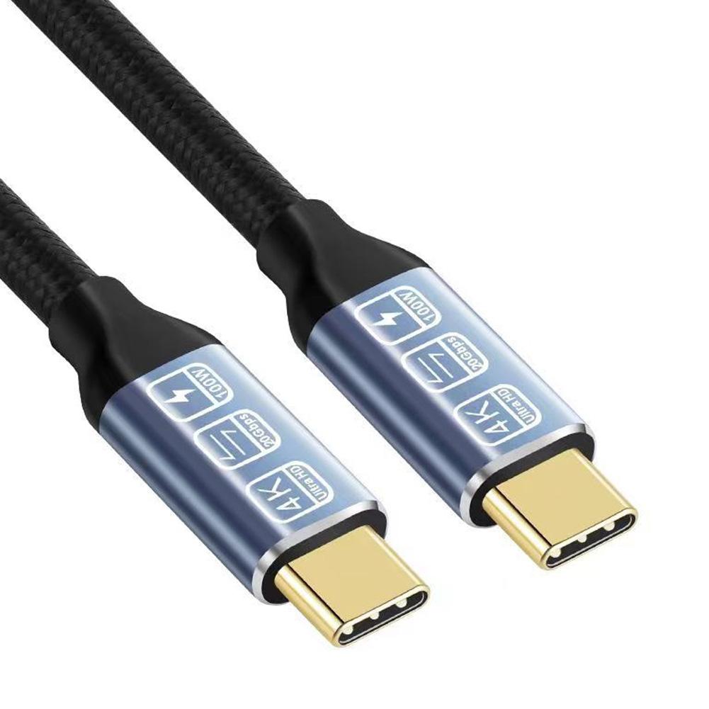Кабель USB C - USB C 3.2 Type C Gen2 PD100W 20V5A 4K@60Hz Data Cable 20Gbps Audio Sync Date CT P9T8