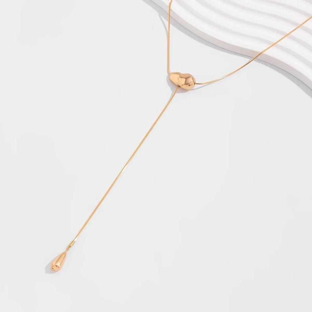 Неправильная Длинная Тонкая Цепь Ожерелье Геометрическое Ожерелье на Ключицы Женские Ювелирные Изделия Подарок