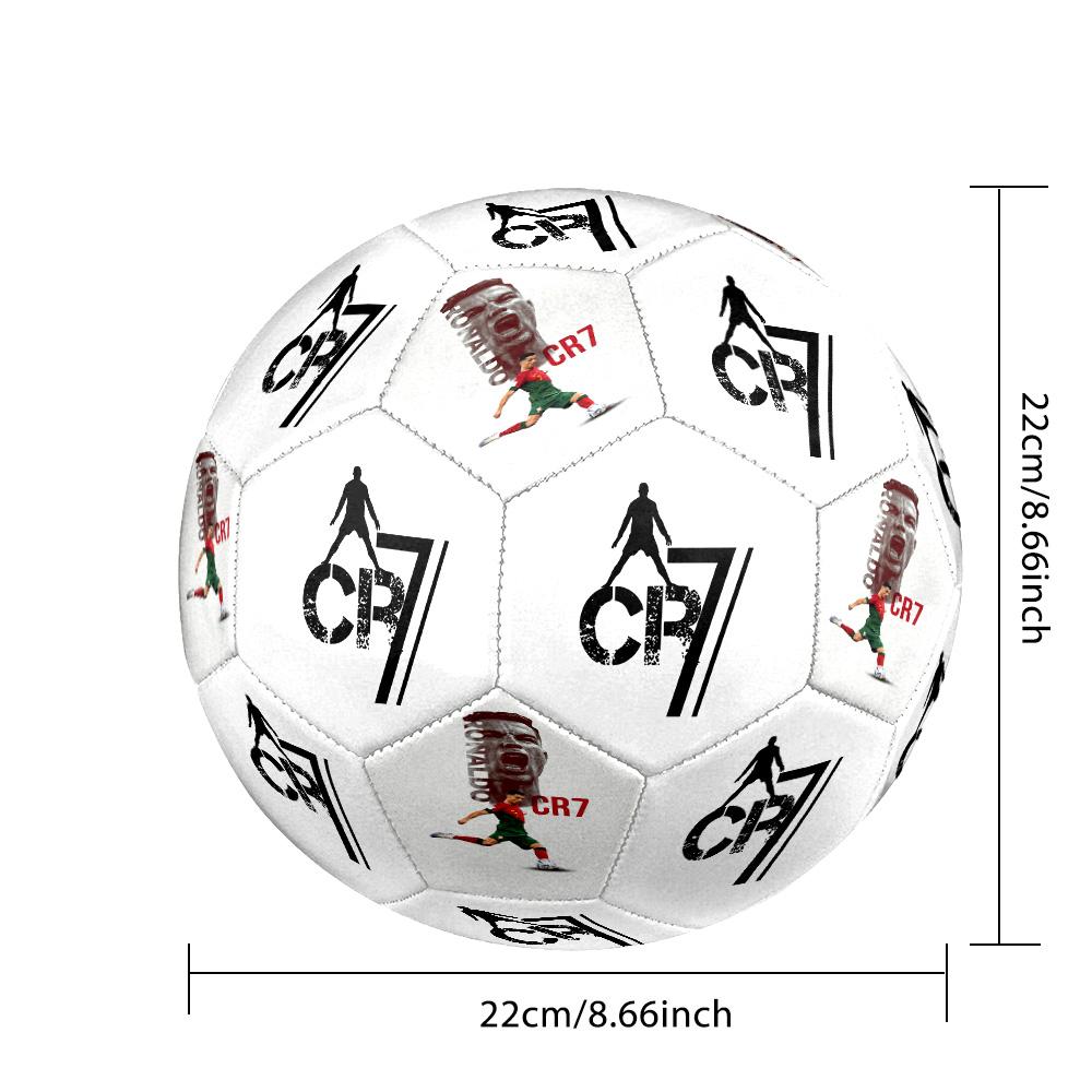 Cristiano Ronaldo Cr7 Number Seven Size 5 Soccer Ball Machine-Stitched Indoor/Outdoor Training and Matches for Football Accessories