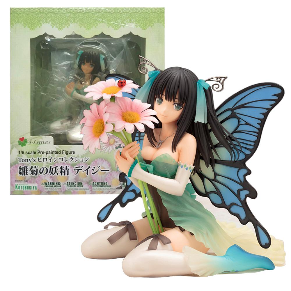 23CM Anime 4 Leaves Tony's Heroine Collection Hinagiku no Yousei Daisy 1/6 Sitting Figure Toy Gift Collection Action Figure PVC