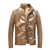 Men's Jacket Casual Leather Jacket Trendy Jacket Korean Version Stand-up Collar Pu Leather Jacket