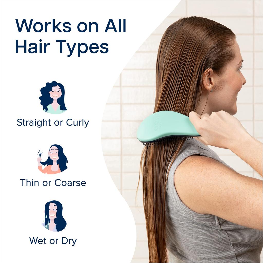 Crave Naturals Glide Through Расческа для распутывания волос для взрослых и детей Расческа для распутывания волос для натуральных вьющихся прямых влажных или сухих волос Расческа для волос Унисекс Маленькая