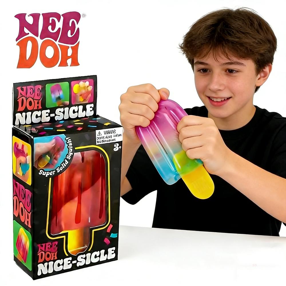 Сенсорная игрушка Schylling Needoh Duang Cube, Кубик-мороженое с градиентом для снятия стресса, Успокаивает тревогу, Повышает концентрацию и помогает при СДВГ