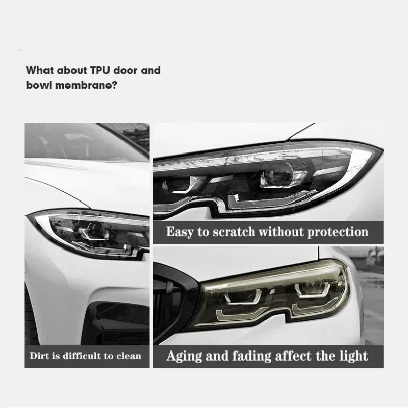 Для Hyundai Santa Fe - Защитная пленка для фар автомобиля с защитой от царапин из ТПУ PPF Ремонтная пленка от царапин Аксессуары