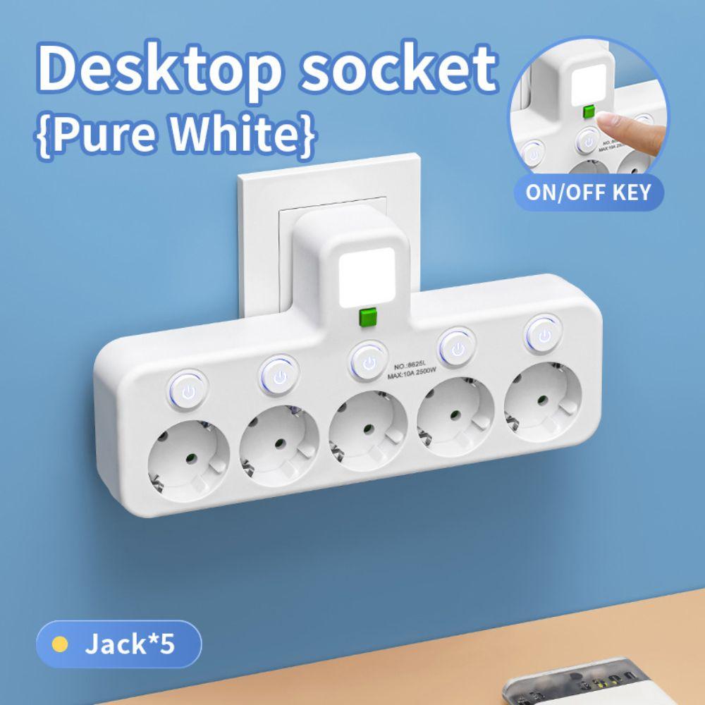 Independent Switch Power Strip 2/3/4/5 AC Outlets Wall Charger European Standard Outlet  Home
