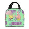 Custom S-Sponges Anime Bobes Resuable Lunch Boxes for Women Multifunction Cartoon Thermal Cooler Food Insulated Lunch Bag School