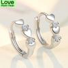 Dainty Small Hearts Women Hoop Earring Versatile Low -Key Girl Daily Accessories Love Jewelry Valentine 'S Day Gift Earring
