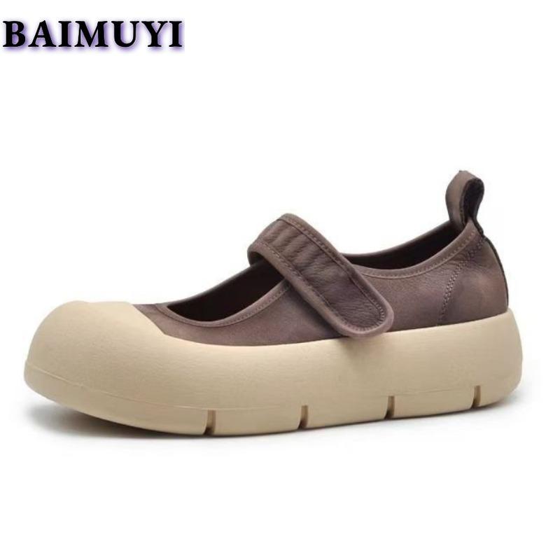 Туфли на плоской подошве женские туфли на платформе брендовая мода Marie Janes туфли на среднем каблуке 2024 года тренд осень повседневное платье для прогулок Chaussures Femme