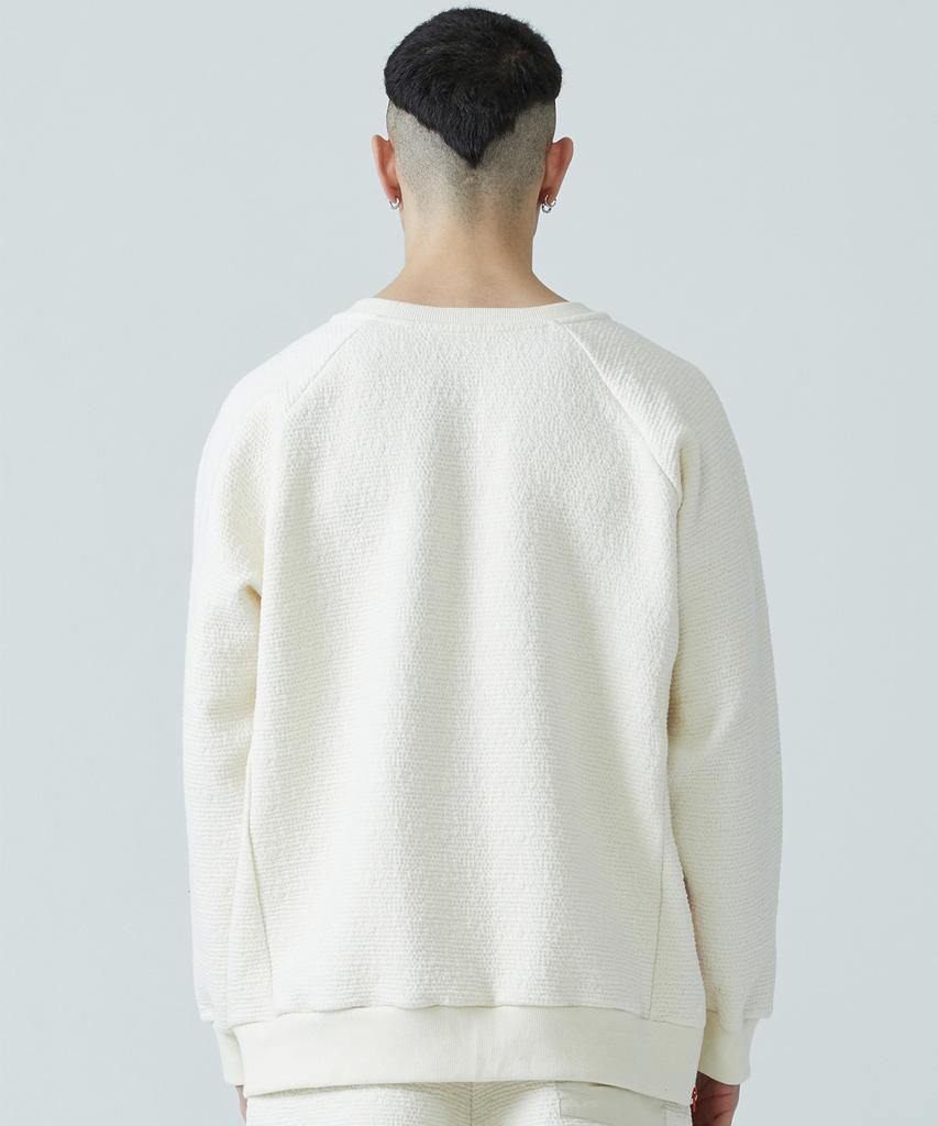 ZAKOPANE Geometric Quilted Sweatshirt Ivory
