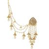 Traditional Brass Gold Plated Wedding Jewellery Bahubali Inspired Long Chain Jhumki Earrings for Women