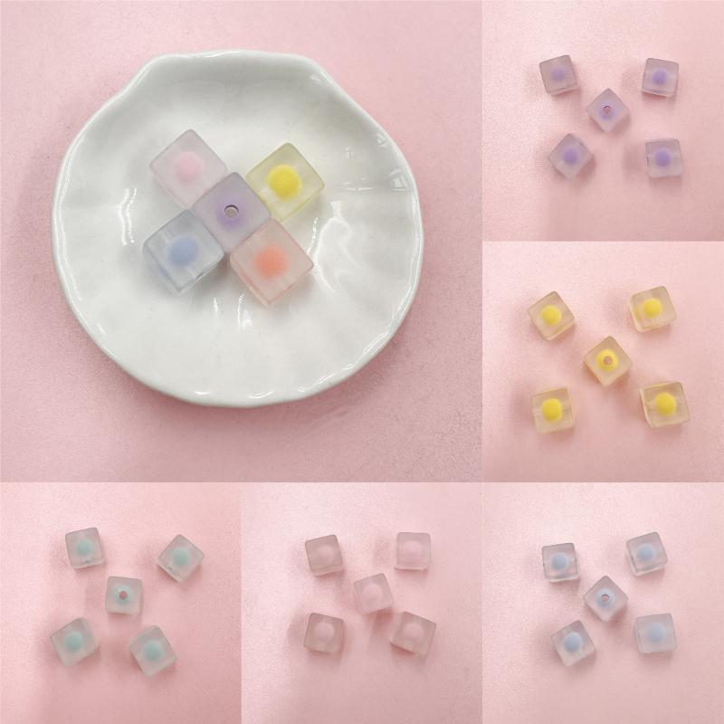 Ожерелье DIY цепочка для мобильного телефона 5 шт. модные 12 мм матовые квадратные бусины акриловый браслет ювелирный материал